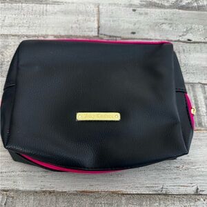Juicy Couture Black Cosmetic Bag with Pink Trim